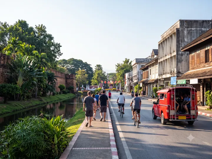 Getting to the Chiang Mai Flower Festival at Nong Buak Haad Park