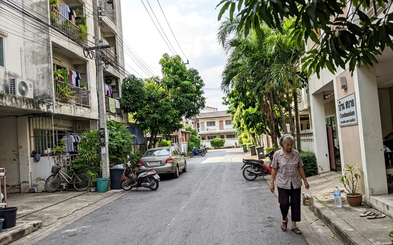 A quiet residential soi off the main Nimman strip