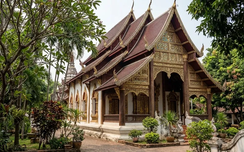 Lanna-style viharn at Wat Chiang Man Chiang Mai